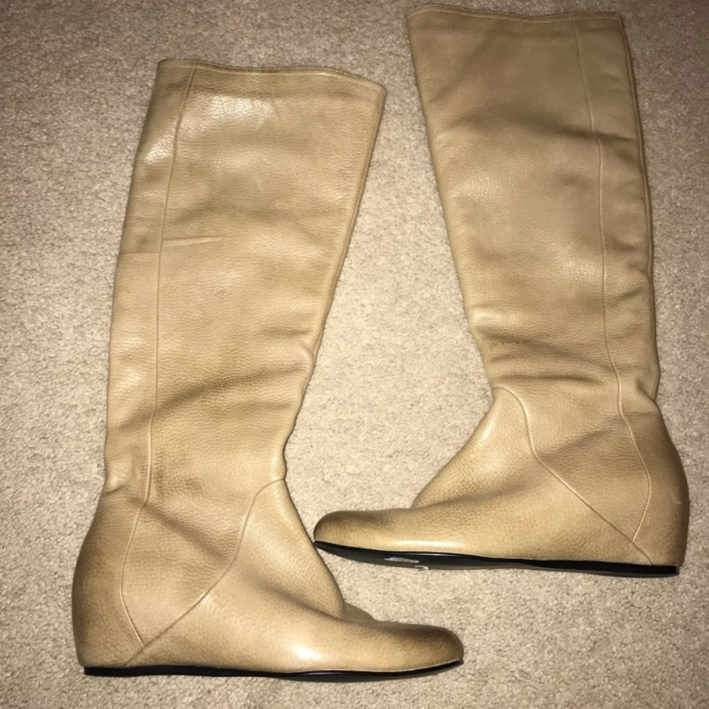 14th & union light tan knee boots